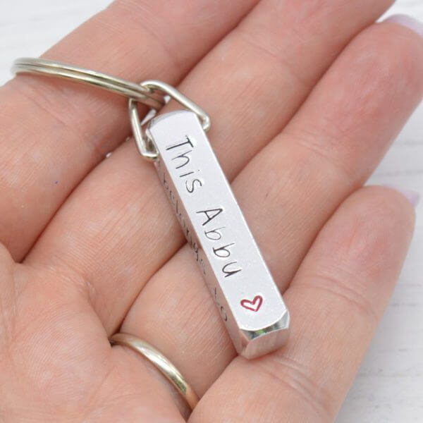 Stamped With Love - This Abbu belongs to Bar Keyring