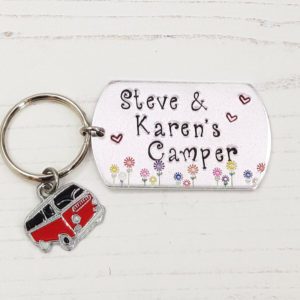 Stamped With Love - Personalised Campervan Keyring