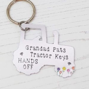 Stamped With Love - Grandad's Tractor Keys Keyring