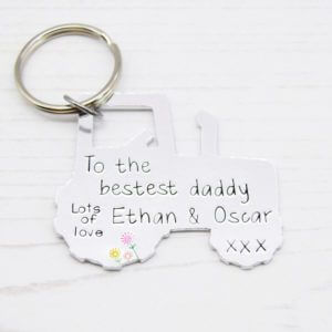 Stamped With Love - Bestest Daddy Tractor Keyring