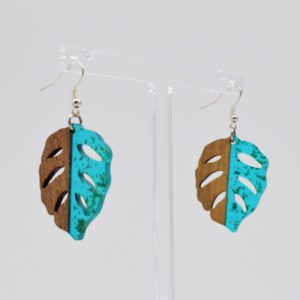 Stamped With Love - Leaf Earrings Turquoise