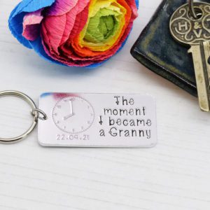 Stamped With Love - Moment I became a Granny Keyring