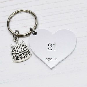 Stamped With Love - 21 Again Birthday Keyring