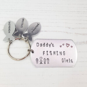 Stamped With Love - Daddy's Fishing Girls Keyring