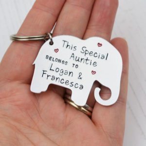 Stamped With Love - Special Auntie Elephant Keyring