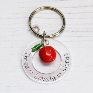 Stamped With Love - Create Your Own 3 Lovely Words Teacher Keyring