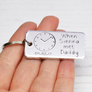 Stamped With Love - When Baby Met Daddy Keyring