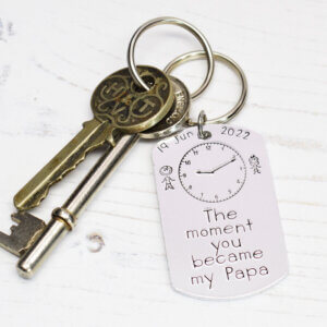 Stamped With Love - Moment you became my Papa Keyring