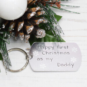 Stamped With Love - Happy first Christmas as my Daddy Keyring