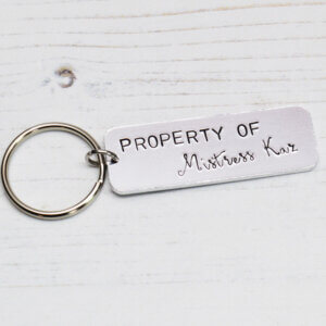 Stamped With Love - Personalised Property of Keyring