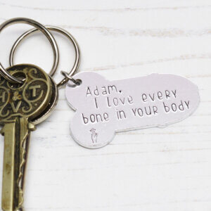 Stamped With Love - I love every bone in your body Keyring