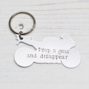 Stamped With Love - Drop a Gear Motorbike Keyring