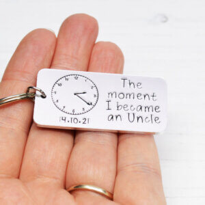 Stamped With Love - Moment I became an Uncle Keyring