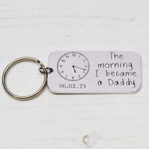 Stamped With Love - The morning I became a Daddy Keyring