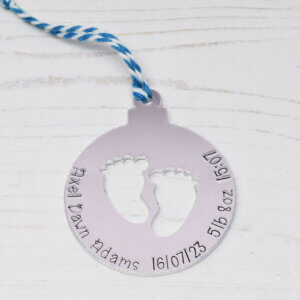 Stamped With Love - Personalised New Baby Bauble