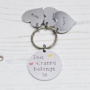 Stamped With Love - Granny belongs to personalised Keyring