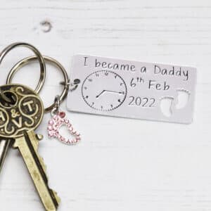 Stamped With Love - I became a Daddy Keyring