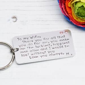 Stamped With Love - To My Wife Keyring