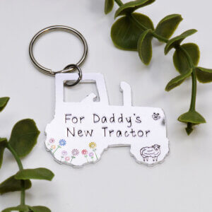 Stamped With Love - For Daddy's New Tractor Keyring